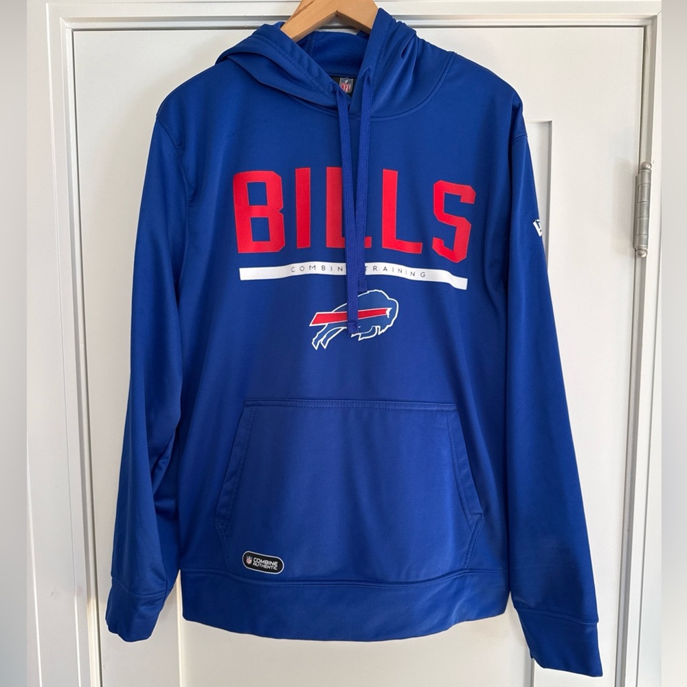 Buffalo Bills NFL Combine Authentic Blue Hoodie Men’s Size Large